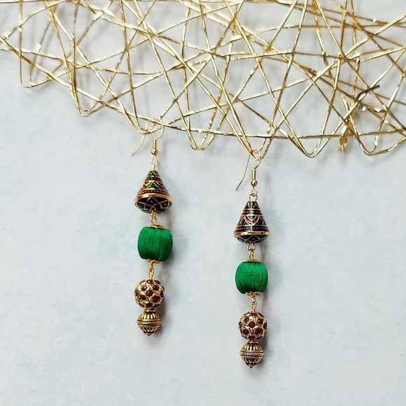 Vibrant Thread Earrings - Picture 3 of 5